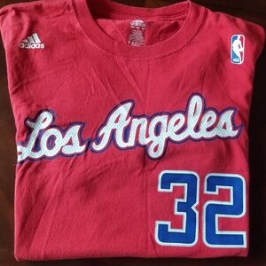 Adidas Kids Los Angeles NBA Griffin 32 Red T-Shirt